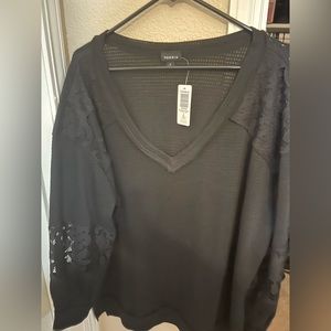 Cute black lace top